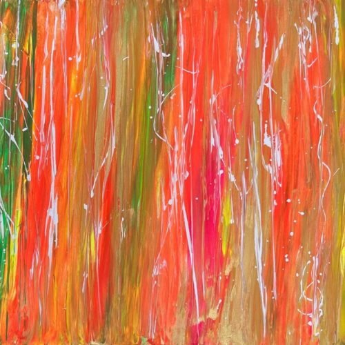 Abstract Seascape Red