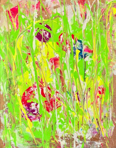 Abstract flowers painting Two