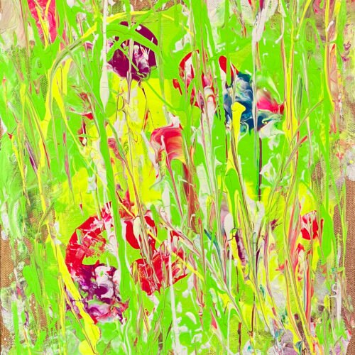 Abstract flowers painting Two