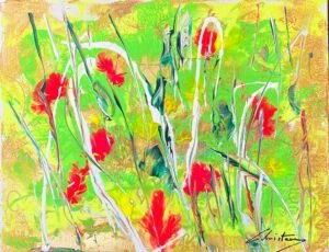 Abstract Flowers Painting Six