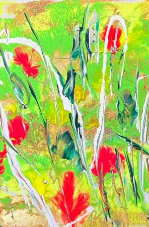 Abstract Flowers Painting Six