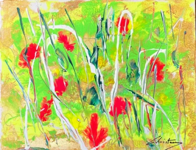 Abstract Floral Painting Six