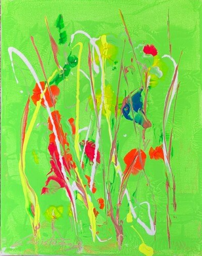 Abstract Flowers Painting Seventeen