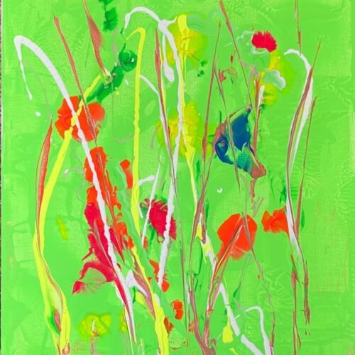 Abstract Flowers Painting Seventeen