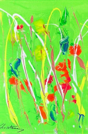 Abstract Flowers Painting Five