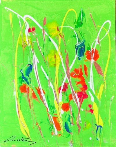 Abstract Flowers Painting Five