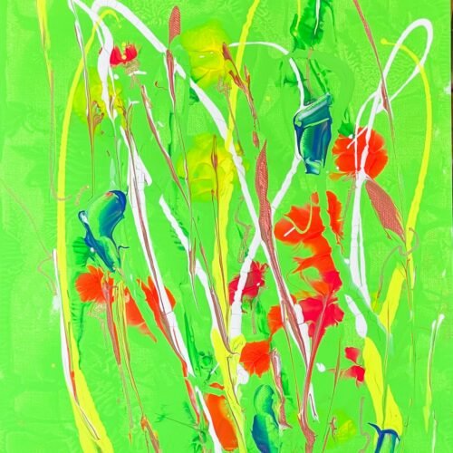 Abstract Flowers Painting Five