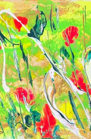 Abstract Flowers Painting