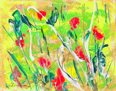 Abstract Floral Paintings (7)