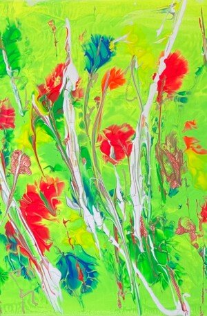 Abstract Flowers Painting Seven