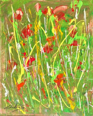 Abstract Flowers Painting Nine