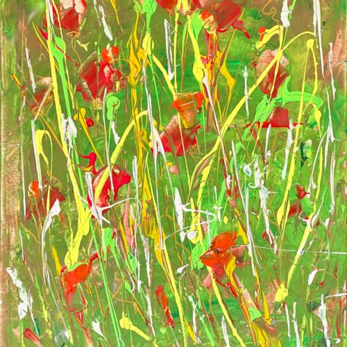 Abstract Flowers Painting Nine