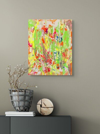 abstract floral paintings