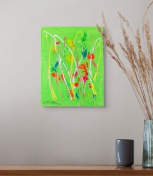 Abstract floral painting Five