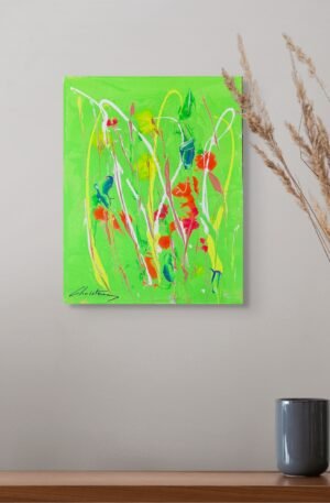 Abstract floral painting Five