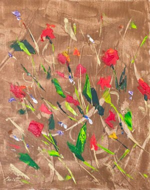 Abstract Flowers Painting Four