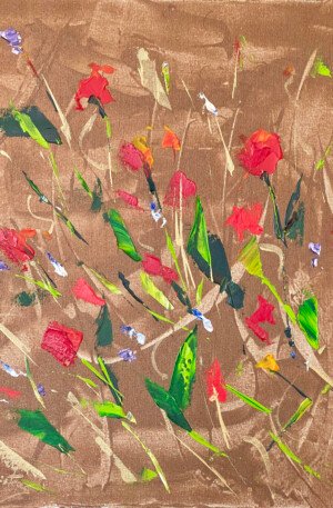 Abstract Flowers Painting Four