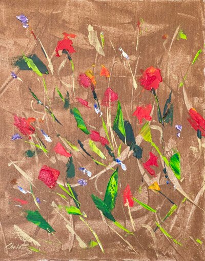 Abstract Flowers Painting Four