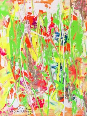 Abstract Flowers Painting One