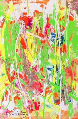 Abstract Flowers Painting One