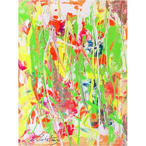 Abstract Flowers Painting One