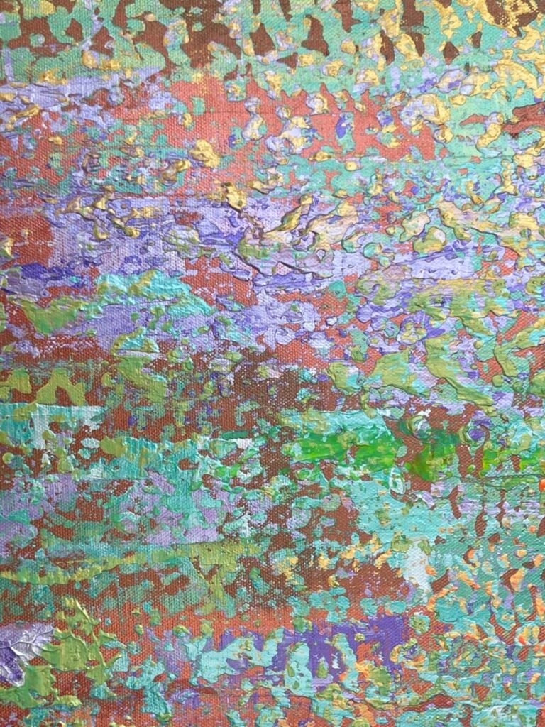 Abstract Seascape Parallels – Original Abstract Painting by Gregory Christeas