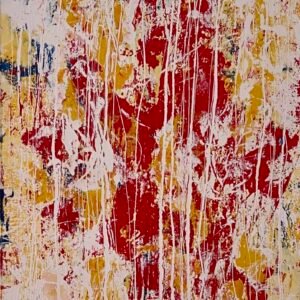 Modern Painting Red on the Wall