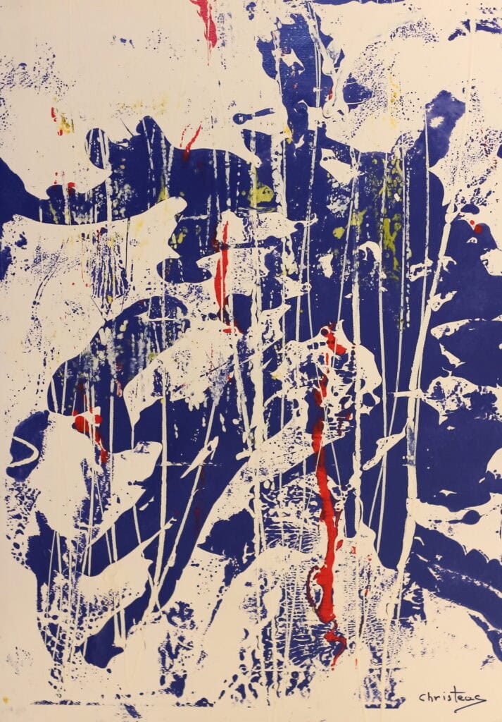 Original Abstract Painting Marathon Runers