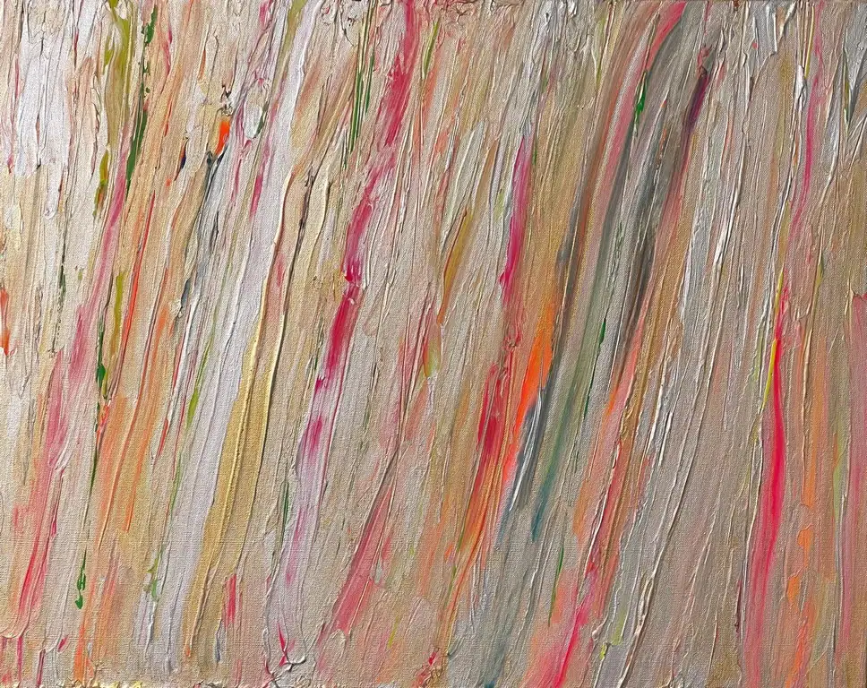 Large Abstract Seascape Painting – Reflections of Form and Color