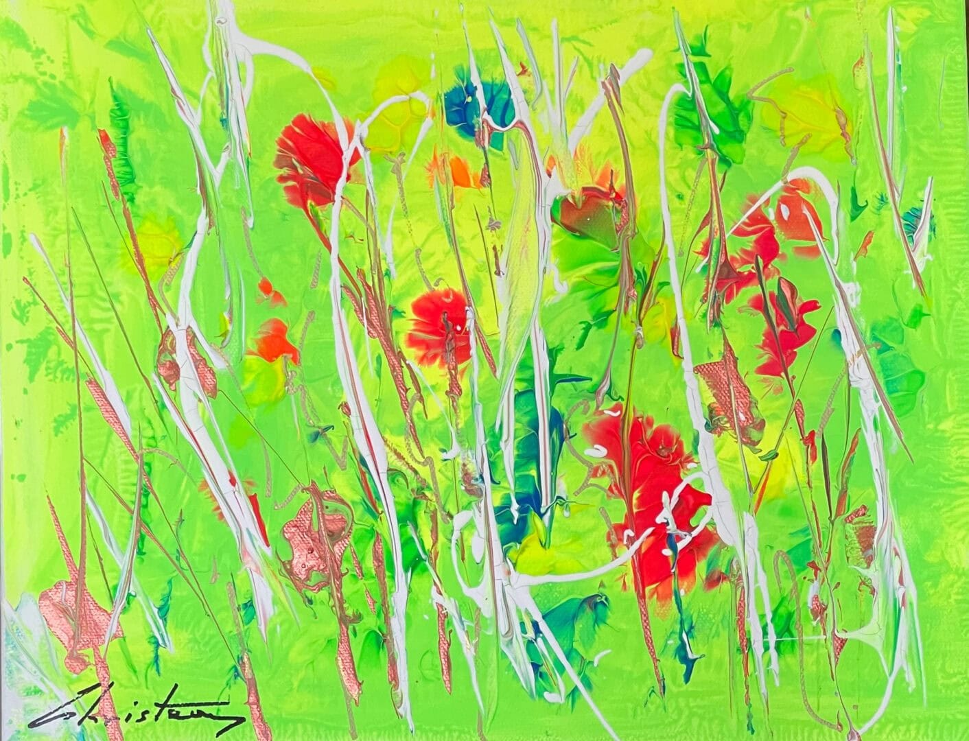 Abstract Flower Paintings