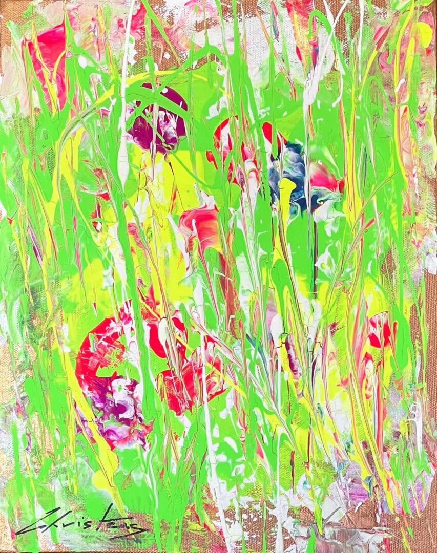 Abstract Flowers Painting Seven - SOLD - Image 7