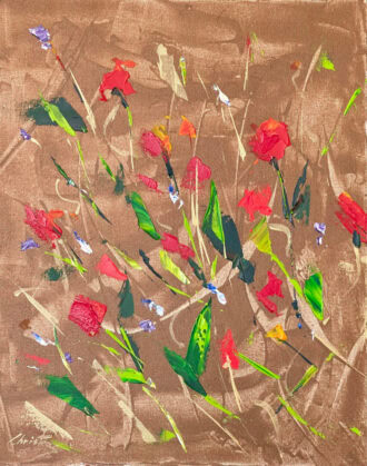 abstract flower painting