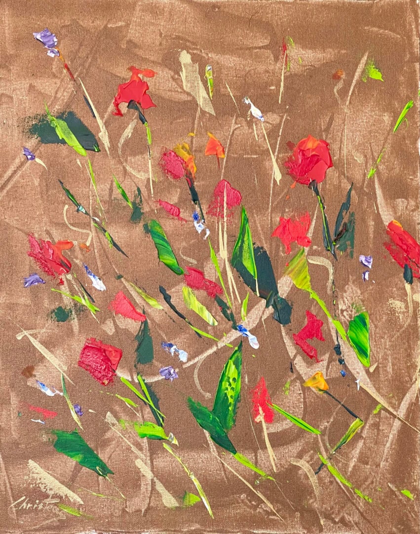 abstract flower painting