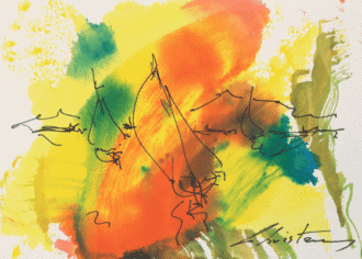 Greek Island Paintings Sunrise Hydra 9x12 by Artist Gregory Christeas