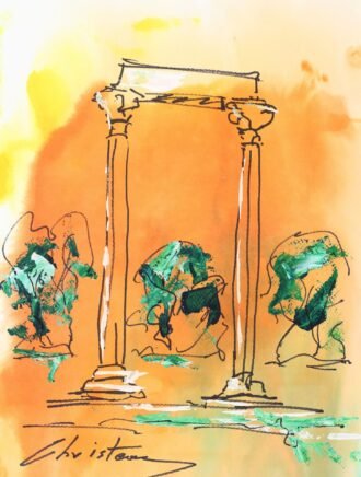 Greek Island Paintings Apolon Temple Chriteas