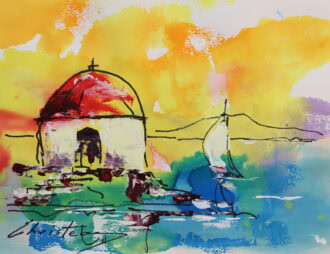 Orginal artworks Christeas Greek Islads St. Nickolas