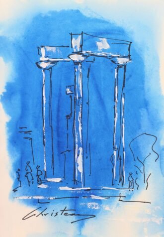 Orginal artworks Christeas Poseidon Temple