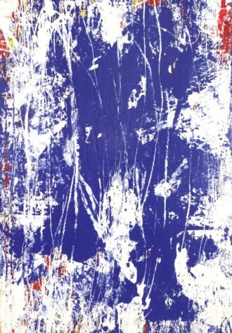 Original Abstract Painting Blue 39.5x27.5 by Christeas