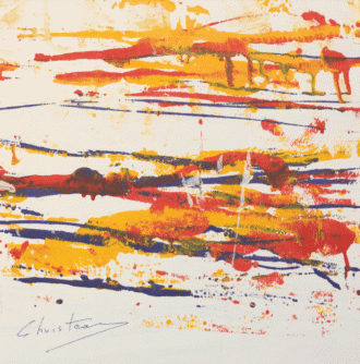 Original Abstract Painting – Old Agora by Gregory Christeas