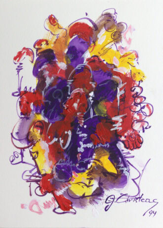 Original artworks Up the Moon series Christeas 9x12 (9)