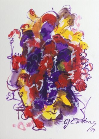 Original artworks Up the Moon series Christeas 9x12 (9)