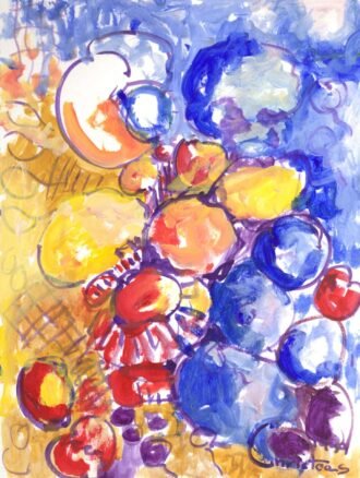 Original artworks Up the Moon series Dragon's Nest 1 (47) Ink on paper 9x12 Chriteas