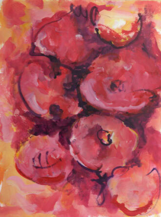 Original artworks Up the Moon series Dragon's Nest 2 (46) Ink on paper 9x12 Chriteas