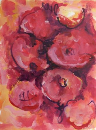 Original artworks Up the Moon series Dragon's Nest 2 (46) Ink on paper 9x12 Chriteas