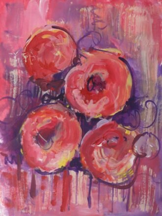 Original artworks Up the Moon series Dragon's Nest 4 (44) Ink on paper 9x12 Chriteas