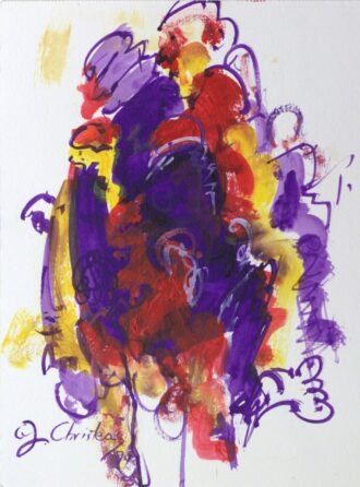 Original artworks Up the Moon series Shadow Dragon Ink on paper 9x12 Chriteas