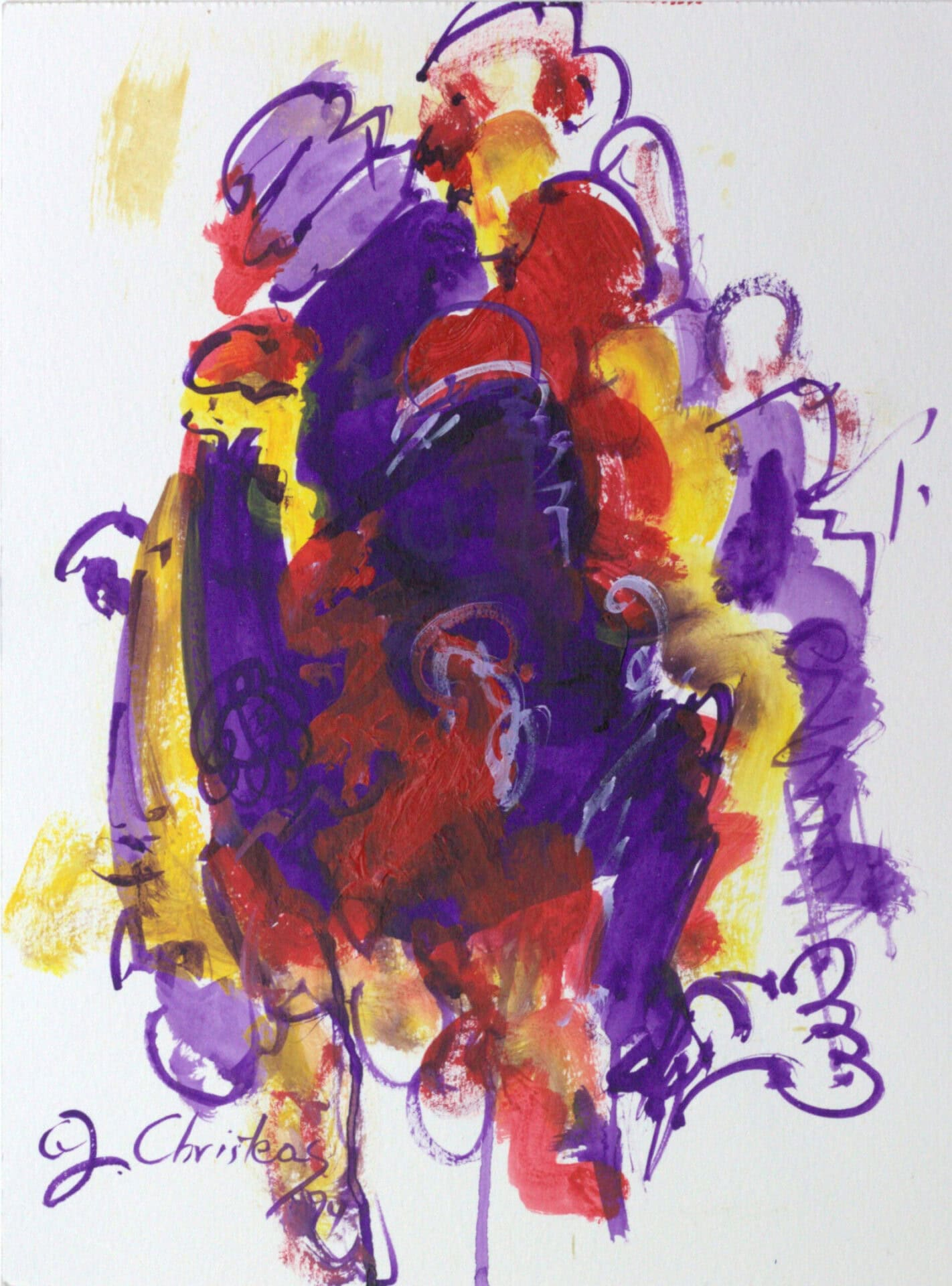 Original artworks Up the Moon series Shadow Dragon Ink on paper 9x12 Chriteas