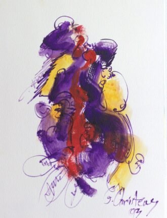 Original artworks Up the Moon series Shadow Dragon Ink on paper 9x12 Chriteas