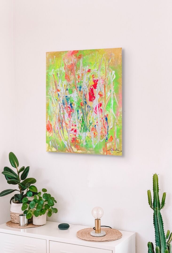 Abstract floral painting Ten